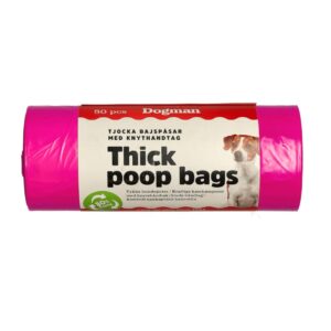 Dogman bajspåsar med handtag 50p, rosa