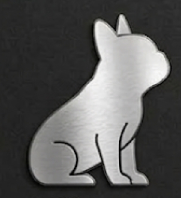 Fransk bulldogg-siluett